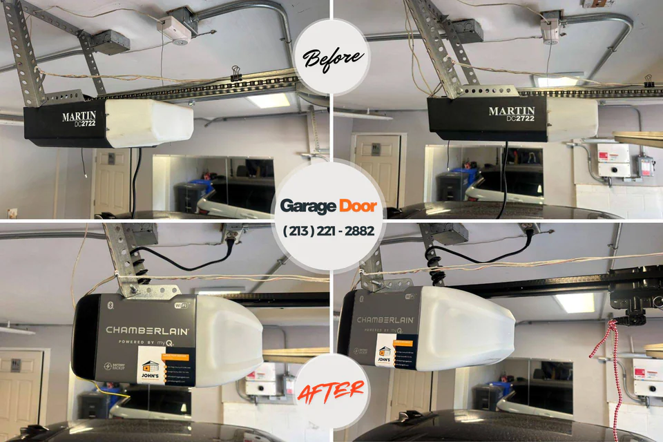 Before and after: garage door company North Redington Beach, FL